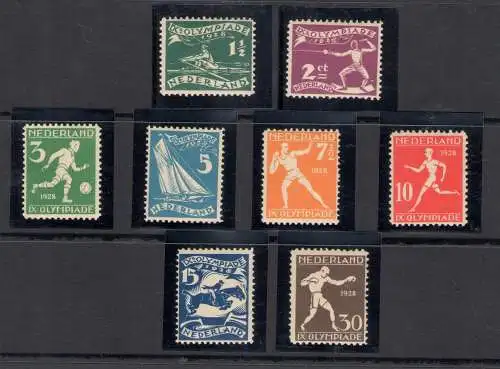 1928 Niederlande - Yvert Katalog Nr. 199-206 - 9 Olympische Spiele in Amsterdam - postfrisch**