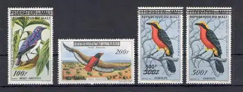 1961 FEDERATION DU MALI - Vögel, Vögel - Katalog Yvert Luftpost Nr. 5/8 - 4 Werte - postfrisch**