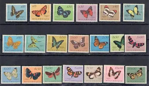 1953 Mosambik, Schmetterlinge - Yvert Nr. 419-38 - 20 Werte - postfrisch**