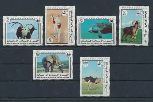 1978 Mauretanien, Tiere in Gefahr - WWF - Yvert Nr. 386-391 - 6 Werte - MNH**