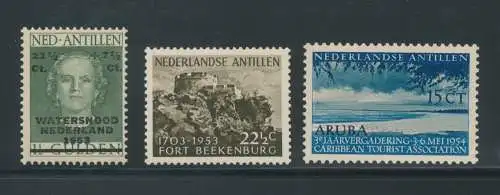 1953-54 Niederländische Antillen - Yvert-Katalog Nr. 232-233-234 - 3 Werte - postfrisch **