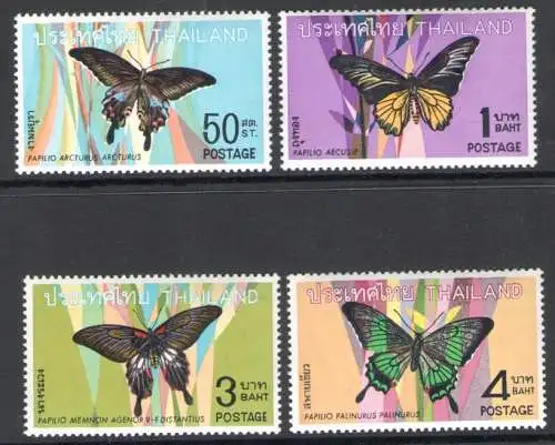 1968 Thailand - Stanley Gibbons Nr. 602/05 - Schmetterlinge - 4 Werte - postfrisch**