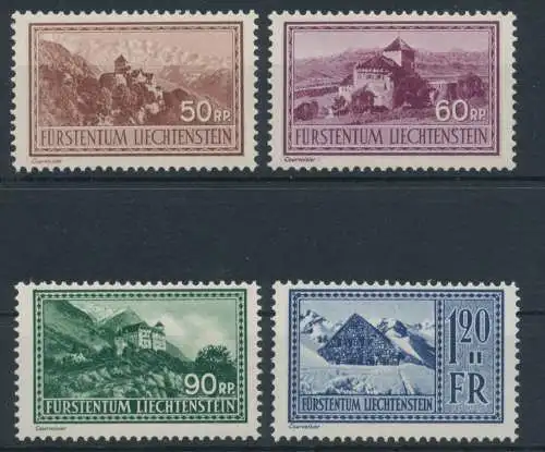 1934 Liechtenstein, Nr. 118/121, Verschiedene Ansichten I Serie, 4 Val, MNH**