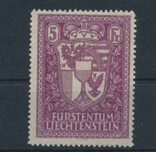 1935 Liechtenstein, Nr. 128, Musterwappen von 1934, lila NMH**