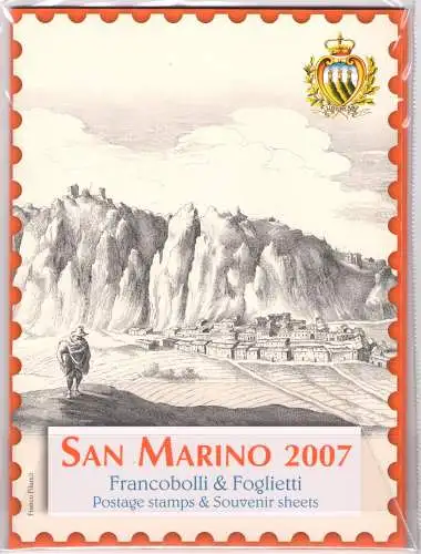 2007 San Marino, Offizielles Jahresbuch der philatelistischen Emissionen, Briefmarken, Blätter - postfrisch**