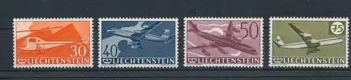 1960 Liechtenstein, Luftpost Nr. 34/37, Verschiedene Flugzeuge. 30. Jubiläum der Luftpostmarke, 4 Werte, postfrisch**