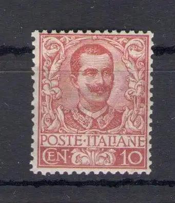 1901 Italien - Königreich, Nr. 71, 10 Cent Karmin, Sehr gut zentriert - postfrisch**