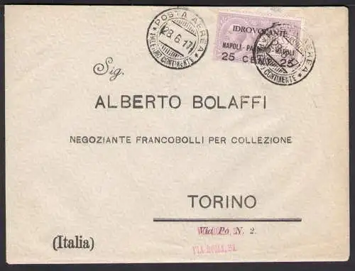 1917 Italien Königreich - Aerogramm - Neapel Palermo Neapel - gebraucht