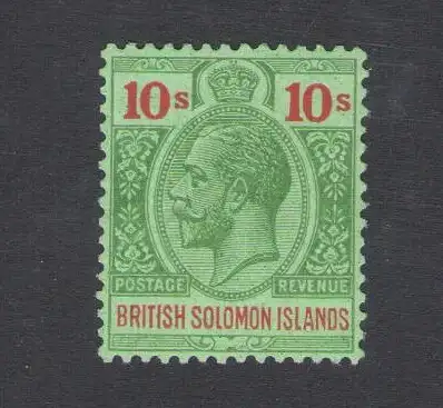 1922-31 Britische Salomonen - Stanley Gibbons Nr. 52 - 10 Scellini - postfrisch**