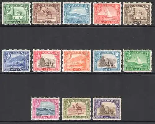 1939-48 Aden, Stanley Gibbons Nr. 16/27 - postfrisch**