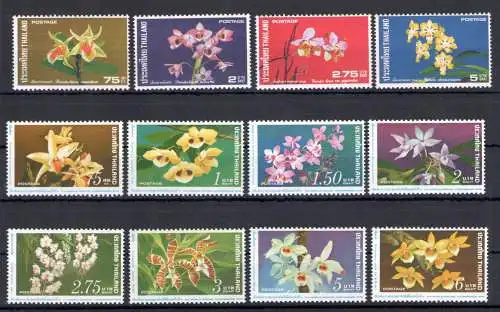 1975-78 Thailand, Yvert Nr. 739/42+834/41 - Blumen - postfrisch**