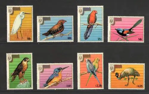 1986 Niue, Uccelli - Yvert 500/07 - 8 Werte - postfrisch**