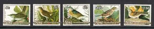 1985 Niue, Uccelli - Yvert 464/68 - 5 Werte - postfrisch**