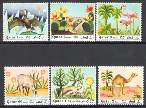 1971 KATAR, SG Nr. 349/54 - Fauna und Flora - postfrisch**