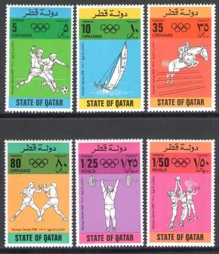 1976 KATAR, SG Nr. 598/03 - Olympische Spiele Montreal - postfrisch**
