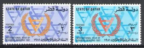 1981 KATAR, SG Nr. 705/06 - Behindertenjahr - postfrisch**