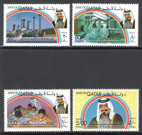 1978 KATAR, SG Nr. 640/43 - Shaikh Khalifa - postfrisch**