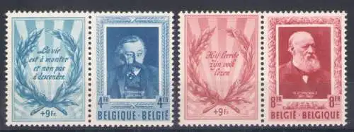 1952 Belgien - Nr. 899/99 - Werte mit seitlichem Anhang - postfrisch**