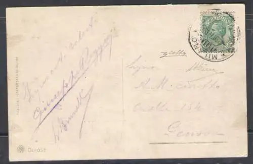 1910 Italien - Mailand Internazionale Flugstrecke - Postkarte - gebraucht