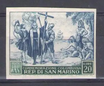 1951 San Marino, Nr. 379c C. Taube ungezahnt - postfrisch**