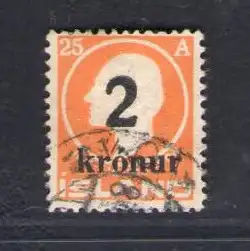 1924-26 Island, Nr. 110 - 2k. von 25 a. - Gebraucht Raybaudi Zertifikat