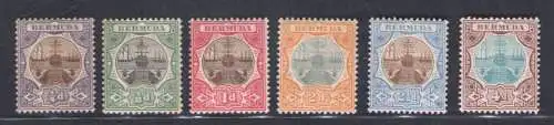 1906-10 Bermuda, Stanley Gibbons Nr. 34/42 - MH*