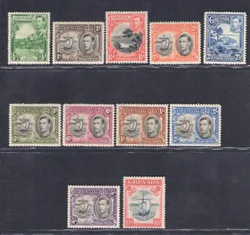 1938-50 Grenada, Stanley Gibbons Nr. 153/63 - 12 Werte - postfrisch**