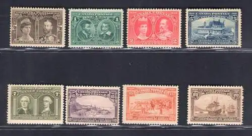 1908 Kanada - Stanley Gibbons Nr. 175/82 - Dreihundertjähriger Unabhängigkeit, postfrisch**