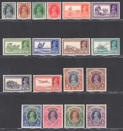 1937-40 Indien - Stanley Gibbson Nr. 247/64 - postfrisch**