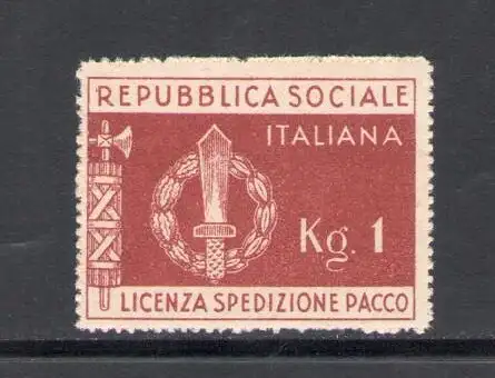 1944 Italienische Sozialrepublik, Militärfranchise Nr. 1 - postfrisch**