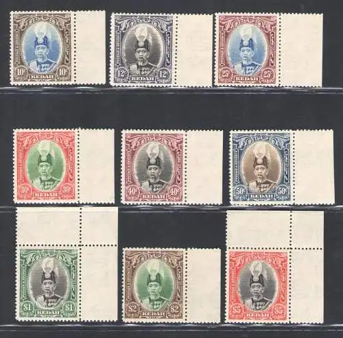 1937 Kedah - Stanley Gibbons n. 60/68 - 9 Wertereihe - postfrisch**