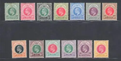 1902-03 Weihnachten - Südafrika - Stanley Gibbons Nr. 127/39 - MLH*