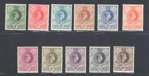 1938-54 Swasiland, Stanley Gibbons Nr. 28/38a - postfrisch**
