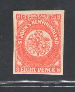 1857-64 Neufundland - Stanley Gibbons Nr. 8 - 8d. scharlachrot - Zinnober - MH*