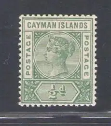 1900 Kaimaninseln, 1/2d. blassgrün, Stanley Gibbons n. 1a, postfrisch**