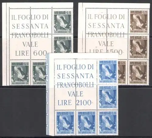 1955 Vatikan, Santa Rita da Cascia Nr. 6/8 - postfrisch**