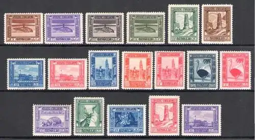 1932 Somalia - Serie Pittorica, Dentellata 12, Nr. 167/84, MH*