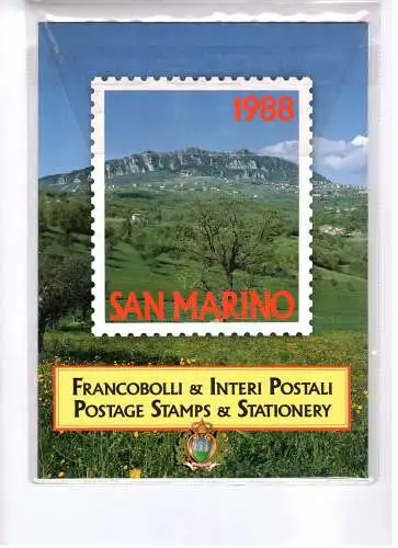 1988 San Marino Offizielles Jahresbuch der philatelistischen Emissionen mnh**