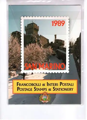 1989 San Marino Offizielles Jahresbuch der philatelistischen Emissionen mnh**