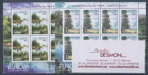 2001 EUROPA CEPT Weißrussland 2 Mini-Wasser postfrisch**