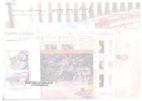 2012 Vatikan, neue Briefmarken, komplettes Jahr, 21 Wert + 7 BF + 1 Heft
