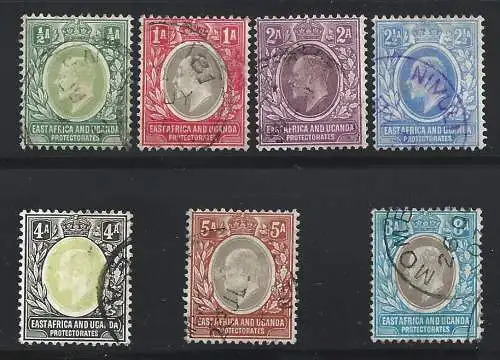 1903-04 OSTAFRIKA UND UGANDA - SG 1/4 + 6/8 GEBRAUCHT