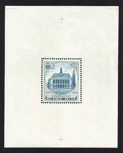 1936 Belgien - Broschüre Nr. 6 Philatelieausstellung von Charleroi - postfrisch**