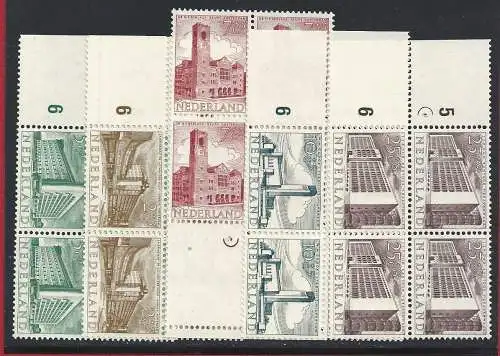 1955 NIEDERLÄNDISCH - Nr. 634/638 5 MNH/** QUARTINA Werte