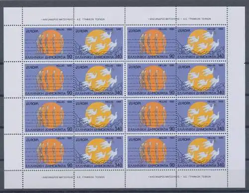 1995 EUROPA CEPT Griechenland/Hellas 1 Minifil mit 8 postfrisch Werten**