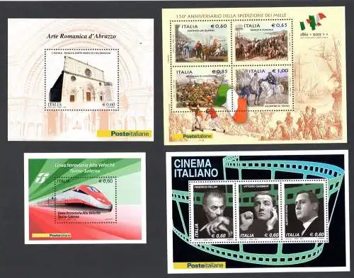 2010 Italien Republik, neue Briefmarken, Vollständiges Jahr 56 Werte + 4 Blätter - postfrisch**