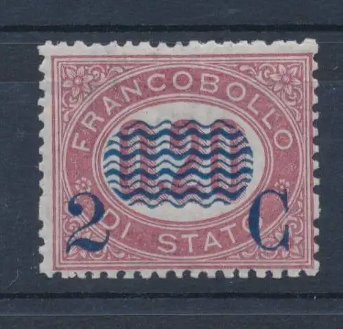 1878 Italien - Königreich, überdruckt, Nr. 31, 2 Cent azz auf 0,20, mnh** - Cilio-Zertifikat