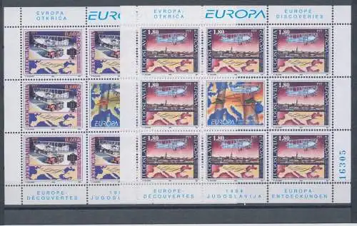 1994 EUROPA CEPT Jugoslawien 2 Minifotos Europa und die Entdeckungen postfrisch**