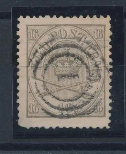 1864/70 Dänemark/Dänemark - Nr. 15 Oliven 16s gebraucht
