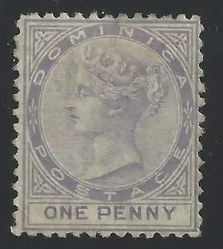 1874 DOMINICA - SG Nr. 1 1p. lila (*)